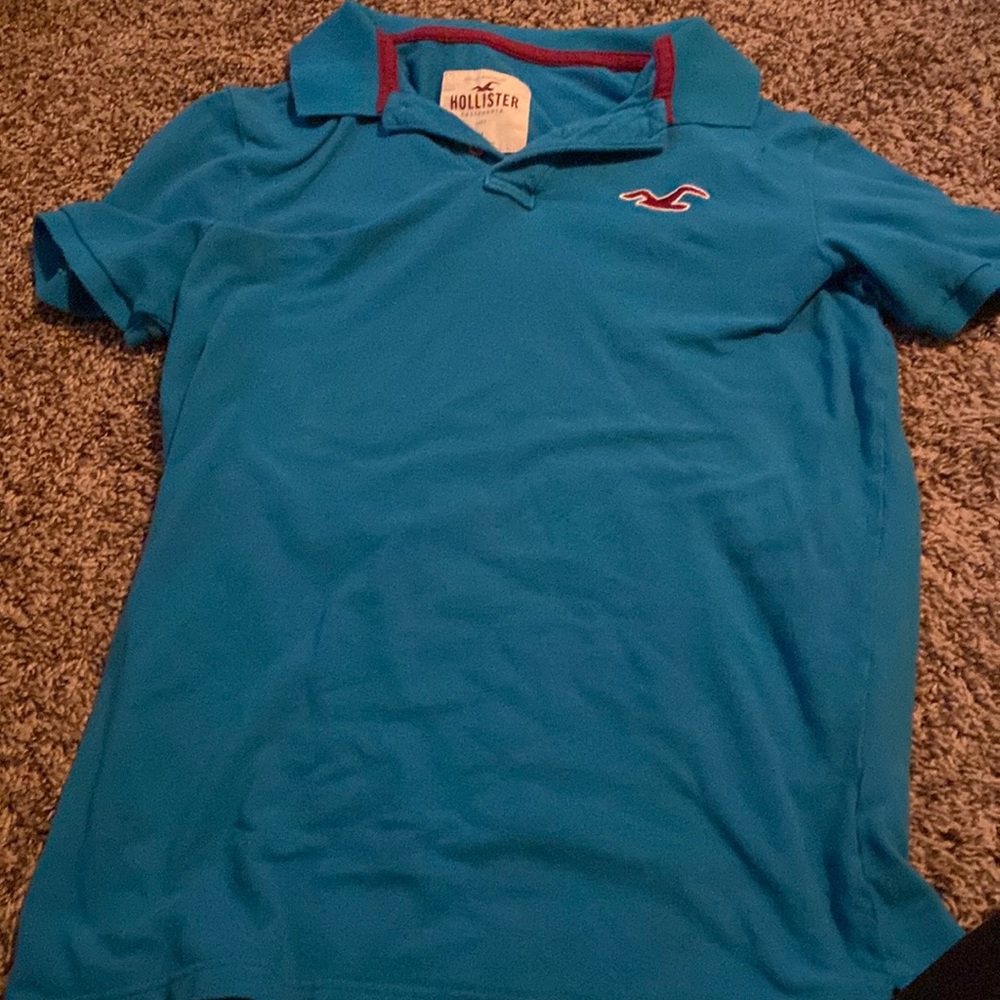 hollister blue polo